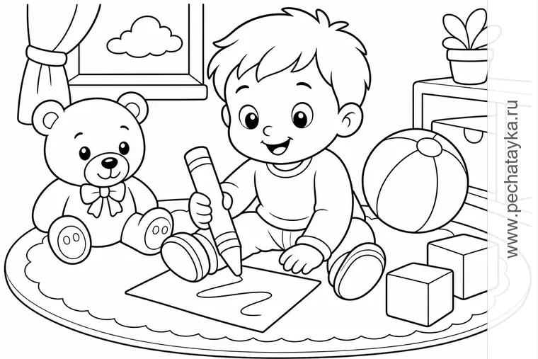 Обложка возрастной группы Раскраски для детей 2–3 лет