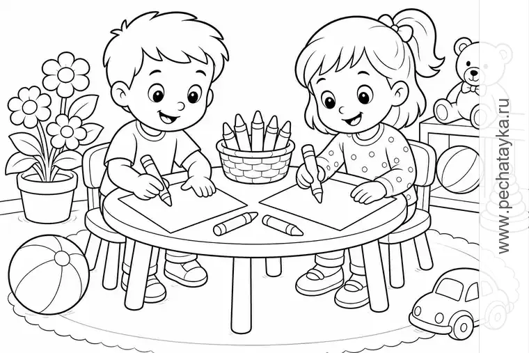 Обложка возрастной группы Раскраски для детей 4–5 лет