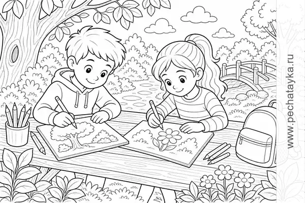 Обложка возрастной группы Раскраски для детей 6–7 лет